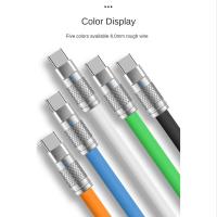 ราคา 120W 6A Super Fast Charge USB C Charging Cable USB Type C Charging Data Transfer 2 In 1 Cable 1M (19900080424)