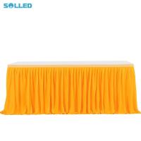 ราคา Pleated Table Skirt Table Cloth 6 Ft x 14 Ft Large Size Wrinkle Resistant For Wedding Baby Shower Birthday Party Banquet (20864495365)