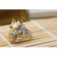 ราคา ManeeNopparut มณีณพรัช แหวนชาย หัวมังกรเพชรCZ งานหุ้มทองคำ5ไมครอน รุ่น RMM08 (7397470698)