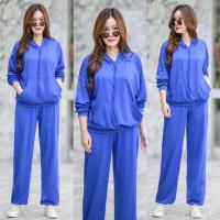 ราคา เซท 2 ชิ้น เสื้อแขนยาว มีฮูด พร้อมกางเกงขายาว จั้มปลายขา ชุดเซต ชุดเซ็ท (17438303666)