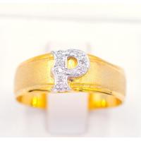 ราคา Happy Jewelry แหวน ตัวอักษร P ทองแท้ 9k 37 5 เพชรเกสร AL107 (17047603965)