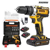 ราคา ส่งฟรี สว่านไร้สาย Masaru แบต2ก้อน มีประกัน สว่าน 198V 3 ระบบ มีระบบกระแทก แบตเตอรี่ Li ion อย่างดี 2 ก้อน พร้อม ดอกสว่าน และ อุปกรณ์ เครื่องมือช่าง รวม 32ชิ้น รุ่นสีเหลือง เก็บเงินปลายทาง (2119371905