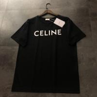 ราคา Summer round neck CELINE letter short sleeve mens and womens casual all match T shirt (19771257553)