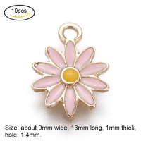 ราคา Beebeecraft 5 20 pc Alloy Enamel Flower Pendants Cherry Blossoms Flower Charms Gold Plated Pendant for Women Jewelry Making Necklace Earrings Bracelet Craft Findings (17241292956)