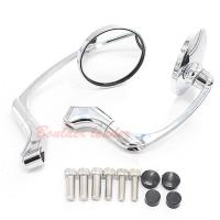 ราคา Motorcycle Black Chrome Retro Round Rearview Side Mirrors For ROYAL ENFIELD GT650 650 500 350 (10367689078)