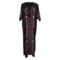 ราคา Vintage Dress Women Embroidered Floral Long Dresses Summer Folk Style Casual Sundress Holiday Wear Bikini Cover Up Dress Long Beach Coat (21062092027)