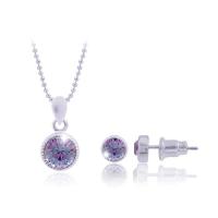 ราคา S0169 12B สร้อยคอต่างหูแฟชั่น 12VICTORYเครื่องประดับผู้หญิง ประดับคริสตัลนำเข้าจากประเทศออสเตรีย (959588925)