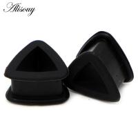 ราคา Alisouy Ear plugs High Quality Triangle Thin Silicone Flexible Body piercing Jewlery Skin Tunnel Plugs Ear Tunnels Hollow Ear stretcher (9407601502)