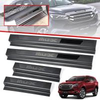 ราคา ชายบันได กันรอยชายบันได สคัพเพลท รุ่น อีซูซุ มิวเอ็กซ์ ISUZU MU X MUX ปี 2020 2021 สีโครเมี่ยม ขอบดำด้าน 4 ชิ้น (8572262726)