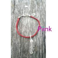 ราคา Piinkstore สร้อยข้อมือหนังชามัวร์ จี้รูปขนนก สร้อยคอหนัง สร้อยคอแฟชั่น เครื่องประดับผู้หญิง ผู้ชาย (7718802716)