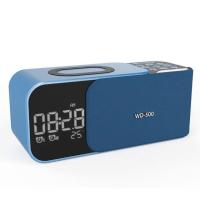 ราคา 3 In 1 Wireless Charging Alarm Clock Fm Radio Bluetooth Speaker With Microphone Temperature Indicator Digital Display Speakers (20626929322)