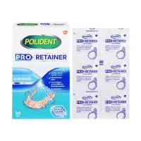 ราคา Polident โพลิเดนท์ เม็ดฟู่ ทำความสะอาดฟันปลอม Polident Pro Retainer ทำความสะอาดรีเทนเนอร์ 30 เม็ด (20611788859)
