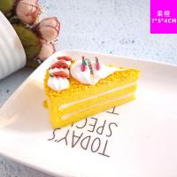 ราคา โมเดลเค้กจำลองอุปกรณ์ประกอบฉากอาหารปลอมรูปขนมปังทรงสามเหลี่ยมของตกแต่งร้านขายผลไม้แบบใหม่ของตกแต่งของเล่น (15686870736)