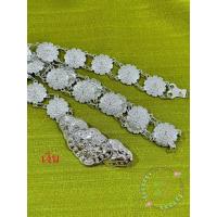 ราคา เข็มขัดชุบเงิน รมดำ ขาวมุก ตกเเต่งชุด ไทย (20126617182)