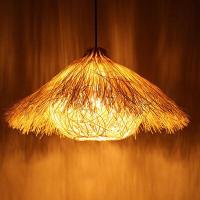 ราคา JJT โคมไฟ เพดาน โคมไฟแขวน ไฟตกแต่งห้อง สี ไฟปาร์ตี้ ไฟนางฟ้า โคมระย้าหวายที่ทันสมัยทอมือรอบรังนกบ้านหมวกฟางสร้างสรรค์สวนโรงแรมร้านอาหารร้านกาแฟโคมไฟ (16509100623)