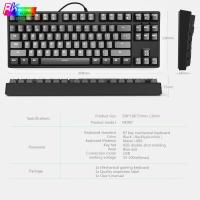 ราคา RK RK987 Mechanical Gaming keyboard Wired RussianEnglish Layout Rainbow LED Color Backlight 87 key Conflict free Blue Switch (10377605852)
