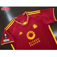 ราคา เสื้อฟุตบอล เสื้อฟุตบอลสโมสรทีม โรม่า เหย้า 23 24 AA0075 เกรดแฟนบอล ทำชื่อเบอร์ได้ ไซส์ยุโรป XS 4XL (21014893643)