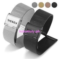 ราคา Suitable For Fossil Fosil Metal Watch Strap Men Women Stainless Steel Braided Mesh Ultra Thin 16 18 20Mm Accessories 0705 (19810516586)