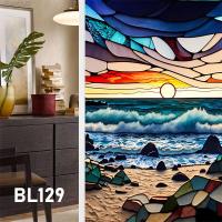 ราคา HelloYoung Retro Landscape Bird Flower Window Glass Electrostatic Stickers Removable Window Privacy Stained Decorative Film for Home Office (20263279944)