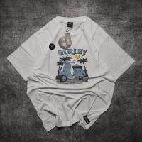 ราคา เสื้อยืด สีขาว พิมพ์ลาย Hurley BRANDED SURFING MOTIF VESPAS 5XL (17822725068)