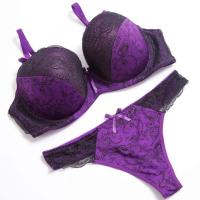 ราคา ของแข็งถ้วยยกทรง40F 40E 40DD 38E 38F 34E 36F 36E 36DD 34F ผู้หญิง Push Up ชุดเซ็กซี่ลูกไม้ดอกไม้ยกทรงท็อปส์ยี่ห้อ Bh (20644400597)
