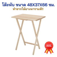 ราคา โต๊ะพับ ขนาด 48X37X66 ซม โต๊ะพับไม้ยาง โต๊ะไม้ยางพารา โต๊ะพับอเนกประสงค์ โต๊ะกาแฟ โต๊ะอเนกประสงค์ โต๊ะพับเก็บได้ โต๊ะพับ โต๊ะไม้ (19651763612)