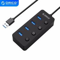 ราคา ORICO ฮับ3 0 USB 4พอร์ตพร้อมสวิตช์จ่ายไฟแยก USB หลากหลายอะแดปเตอร์ OTG สำหรับคอมพิวเตอร์พีซีอุปกรณ์แล็ปท็อป (18862194201)