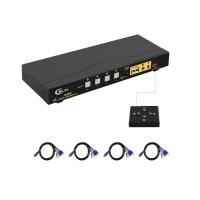 ราคา CKLau KVM Switch HDMI 4 Port with USB Hub Audio and 4 KVM Cables 4 Port HDMI KVM Switch Support 4K 60Hz 4 4 4 EDID Support Wireless Keyboard Mouse 4x1 USB 2 0 (13346853040)