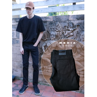 ราคา MEDIA กางเกงขายาว ผ้าสี ผ้ายืด ผู้ชาย ทรงกระบอกเล็ก สีกากี กรมท่า ดำ เขียวเข้ม SN C802 (18805709585)