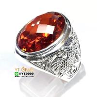 ราคา แหวนโกเมน ลายนกวายุภักษ์ แหวนเงินแท้ พลอยโกเมน cz YTG 10000 (17657989023)