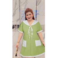 ราคา ส่งไว ชุดเดรส เดรส คอปกขาว ทหารเรือ แขนสั้น กระเป๋า2ข้าง น่ารักมาก มี6สี KDD16 (16879925129)