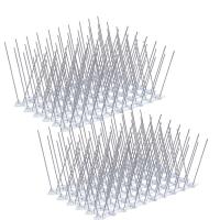 ราคา 10 Pcs Box Bird Spikes Stainless Steel Bird Deterrent Spikes Cover for Fence Railing Walls Roof Yard (13773193808)