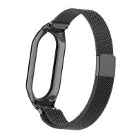 ราคา สร้อยข้อมือสายรัดข้อมือโลหะแม่เหล็ก For Xiaomi Mi Band 8 Strap Mi Band 7 Stainless Steel สาย miband 8สายmiband 6 band7สาย MiBand 5 สายรัดข้อมือ (3238202469)