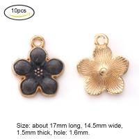 ราคา Beebeecraft 5 20 pc Alloy Enamel Flower Pendants Cherry Blossoms Flower Charms Gold Plated Pendant for Women Jewelry Making Necklace Earrings Bracelet Craft Findings (17241292939)