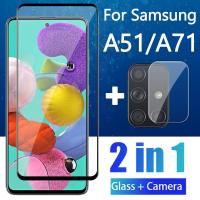 ราคา 2 in 1 for Samsung Galaxy A71 A51 A31 A21S A12 Protective Glass and Camera Lens for Samsung A71 A51 A81 A91 A50 A30 A20 A10 Screen Protector for samsung A 71 51 a51 a71 a31 a21s A80 A90 4G Tempered Gl