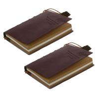 ราคา 2X Delicate Cool Classic Vintage Leather Bound Blank Pages Journal Diary Notebook (12901479822)