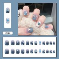 ราคา กล่องละ24ชิ้น เล็บปลอมทรงยาวสไตล์เกาหลี เล็บปลอมสวย ทรงบัลเล่ต์ไดมอนด์ เล็บปลอมแฟชั่น เล็บปลอมแถมกาว Z041 Z080 (20220244977)