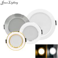 ราคา Jmax AC175 240V ไฟดาวน์ไลท์ Led 5W 9W 12W 15W 18W สปอตไลท์แผงไฟดาวน์ไลท์กลมสีขาวนวล (20507022830)
