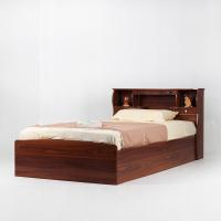 ราคา NARN NARN ส่งฟรี เตียง ไม้ปาร์ติเกิ้ล 3 5 ฟุต สไตล์วินเทจ หัวเตียงมีไฟ รุ่น B345 (19122107068)