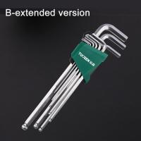 ราคา ประแจแอล ประแจหกเหลี่ยม ประแจแอล 9 ตัวชุด ประแจหกเหลี่ยมยาว ชุดประแจอัลเลน มีความแข็งสูง แรงบิดสูง ไม่ลื่นหลุดง่าย หกเหลี่ยมหัวบอล 9 ตัวชุด (20572266258)