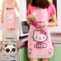ราคา ผ้ากันเปื้อน กันน้ำ มี 3 ลายให้เลือก เฮลโหล คิตตี้ หมีแพนด้า กระต่าย Hello Kitty Apron แพนด้า หมี ชุดกันเปื้อน ห้องครัว (336719197)
