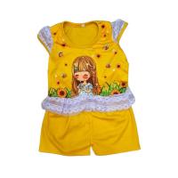 ราคา ชุดเซ็ตเด็ก เสื้อแขนสั้น แขนระบาย กางเกงขาสั้น ผ้าไมโคร ลายการ์ตูนน่ารัก ชุดเด็กผู้หญิง 6 เดือน 2 ขวบ FAS0015 (21170992116)