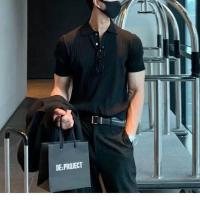ราคา เสื้อโปโลแขนสั้น คอปก สวมใส่สบาย แฟชั่นฤดูร้อน สไตล์เกาหลี สําหรับผู้ชาย ไซซ์ M 4xl (20056402586)