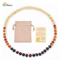 ราคา 3UMeter สีเหลืองอำพันการงอกของฟันสร้อยคอสำหรับเด็กแฮนด์เมดธรรมชาติแท้บอลติกสีเหลืองอำพันเครื่องประดับสร้อยคอต้านการอักเสบพลอยของขวัญ (16678233101)