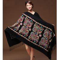 ราคา A Flexible ผู้หญิงสีดำเย็บปักถักร้อย Pashmina ผ้าพันคอแคชเมียร์ Warmtassels ผ้าพันคอ Oversize ผ้าคลุมไหล่แฟชั่นผ้าคลุมไหล่ผ้าพันคอ WS1217 (16125606542)
