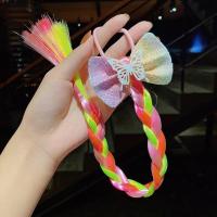 ราคา เชือกถักเปียหลากสีรูปโบว์การ์ตูน1ชิ้นเชือกผมถักเปียบิดเด็กนักเรียนหญิงเชือกวิกผมหางม้าหลากสี (20806155188)