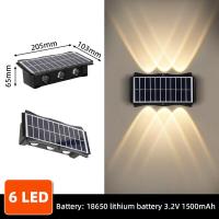ราคา CHENBEN LED Solar Wall Light IP65 Outdoor Waterproof Lights Up and Down Wall Lamp Warm White Fence Lights Garden Decoration Led Exterior Fixture for Home Street Courtyard Lighting (20803104728)