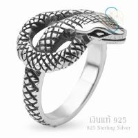 ราคา Suvani Jewelry 925 สเตอร์ลิงซิลเวอร์ แหวนงู งานรมดำ แนววินเทจ เครื่องประดับแฟชั่น แหวนเงินแท้ ไซส์ 6 9 (399925890)