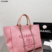 ราคา 2023 Classic Small Fragrance Style Embroidered Beach Bag Linen Canvas Mummy Bag Shopping Bag Large Capacity Western Candy Color (20731539744)