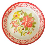 ราคา ถาดสังกะสีลายดอกขอบแดง 50ซม (9401314973)